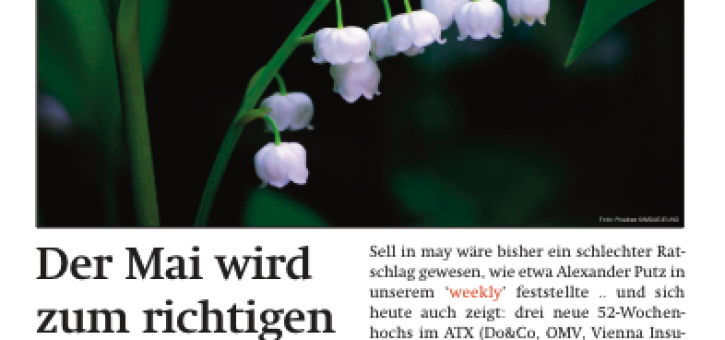 Beitragsbild zu News aus dem Börse Express PDF vom 13.05.2024: Wonnemonat Mai - News von ams-Osram, CA Immo, Fabasoft, Oberbank, Porr, Raiffeisen Bank International, SW Umwelttechnik, Valneva, Varta, Verbund, Wienerberger